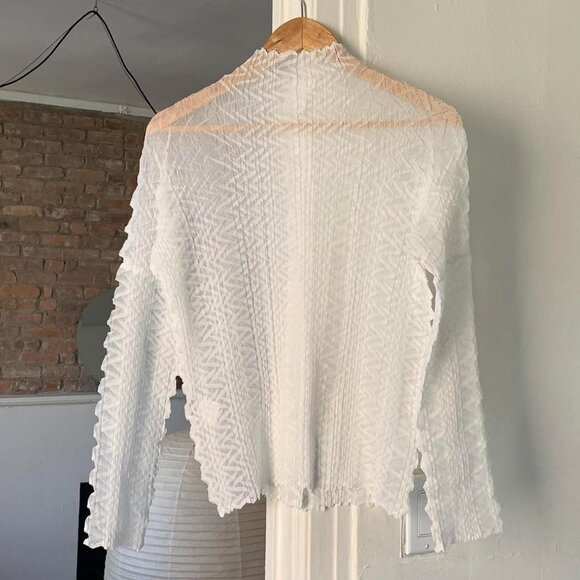 Issey Miyake Fete Chiffon Button Top - Picture 5 of 8